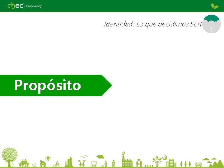 Identidad: Lo que decidimos SER Propósito 