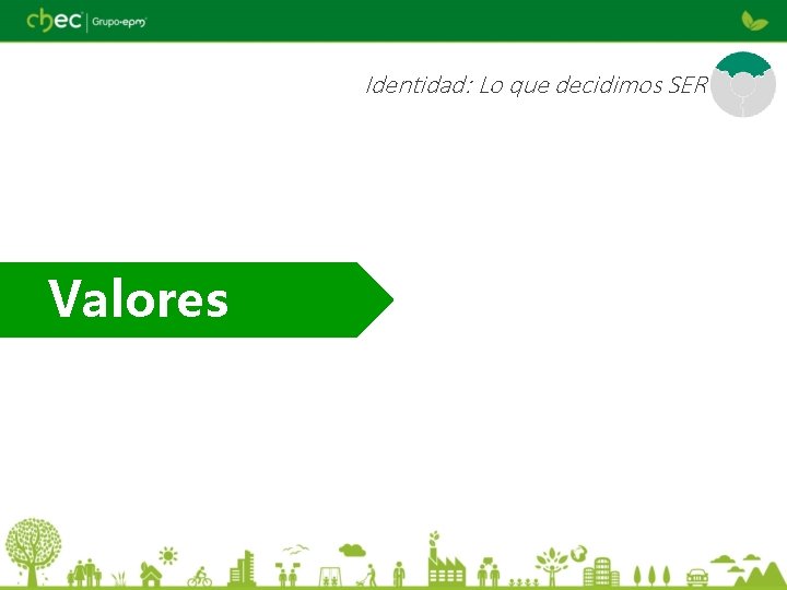 Identidad: Lo que decidimos SER Valores 