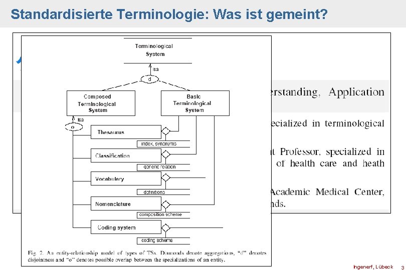 Standardisierte Terminologie: Was ist gemeint? Ingenerf, Lübeck 3 