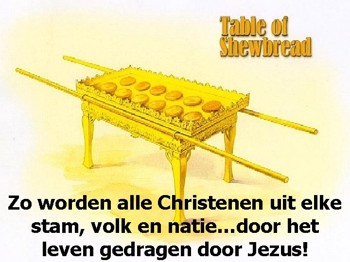 Zo worden alle Christenen uit elke stam, volk en natie…door het leven gedragen door