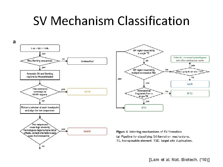 SV Mechanism Classification [Lam et al. Nat. Biotech. ('10)] 