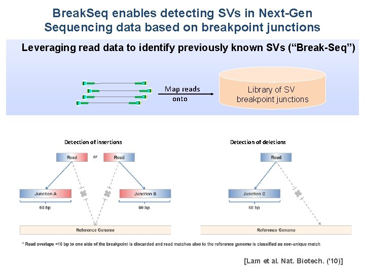 Break. Seq enables detecting SVs in Next-Gen Sequencing data based on breakpoint junctions Leveraging