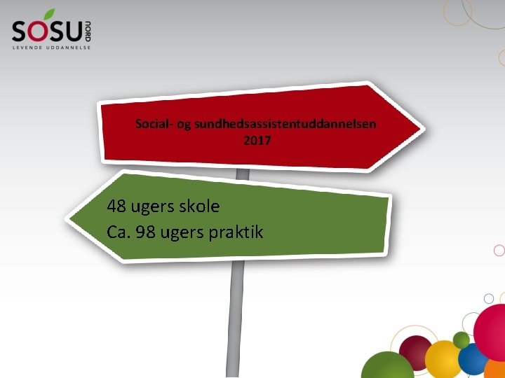 Social- og sundhedsassistentuddannelsen 2017 48 ugers skole Ca. 98 ugers praktik 