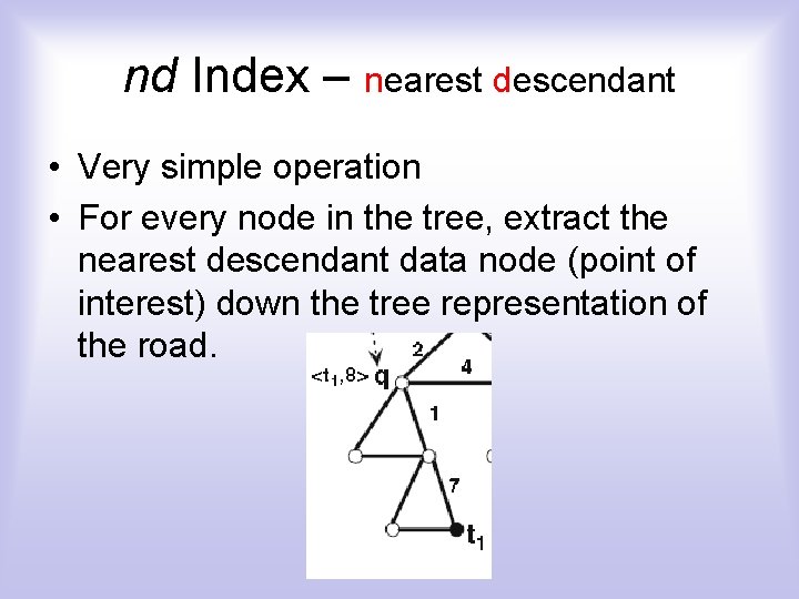 nd Index – nearest descendant • Very simple operation • For every node in