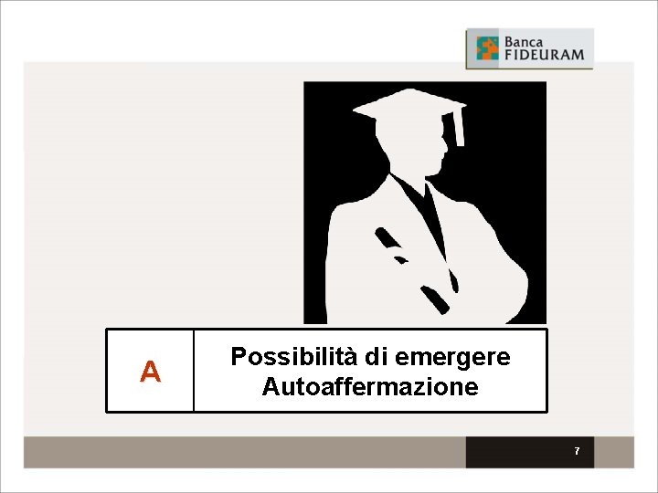 A Possibilità di emergere Autoaffermazione 7 