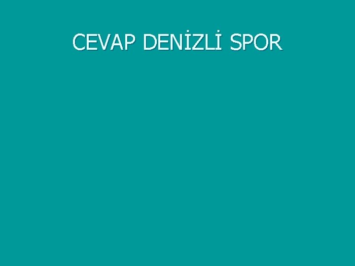 CEVAP DENİZLİ SPOR 