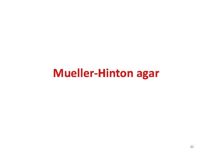  Mueller-Hinton agar 39 