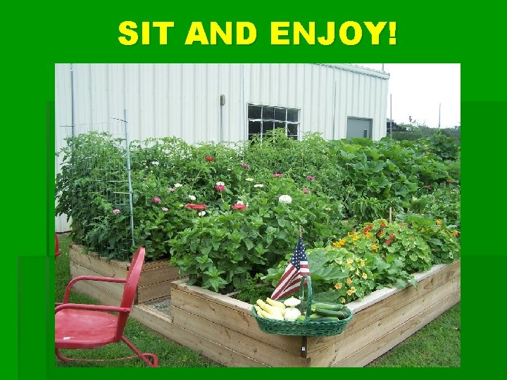 SIT AND ENJOY! 