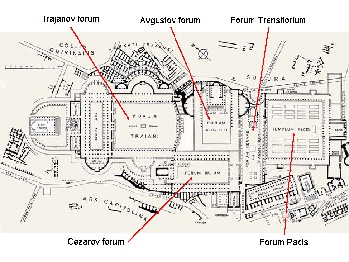 Trajanov forum Cezarov forum Avgustov forum Forum Transitorium Forum Pacis 