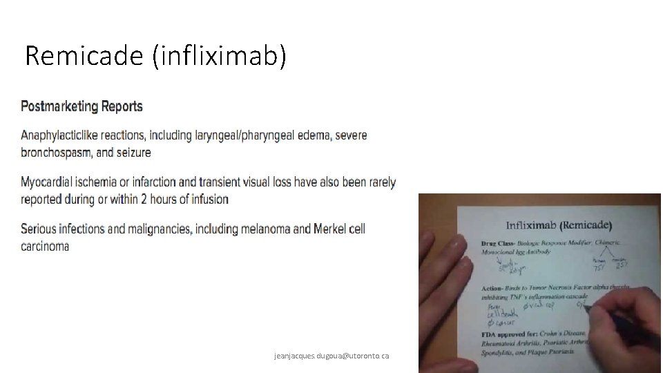 Remicade (infliximab) jeanjacques. dugoua@utoronto. ca 