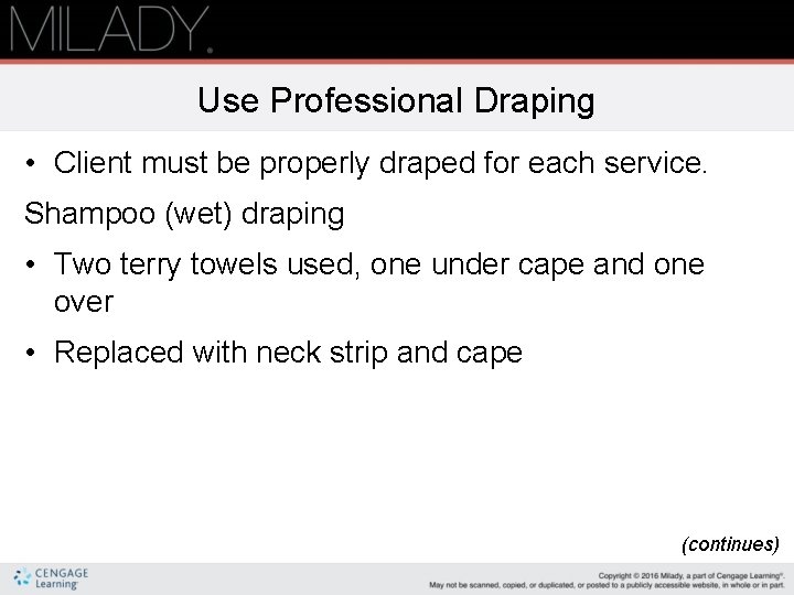 Chapter 15 Scalp Care Shampooing Conditioning Learning Objectives