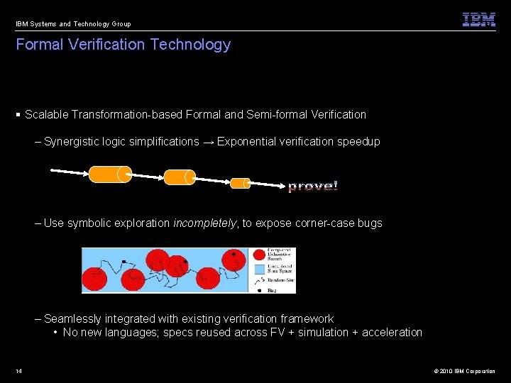 IBM Systems and Technology Group Formal Verification Technology § Scalable Transformation-based Formal and Semi-formal