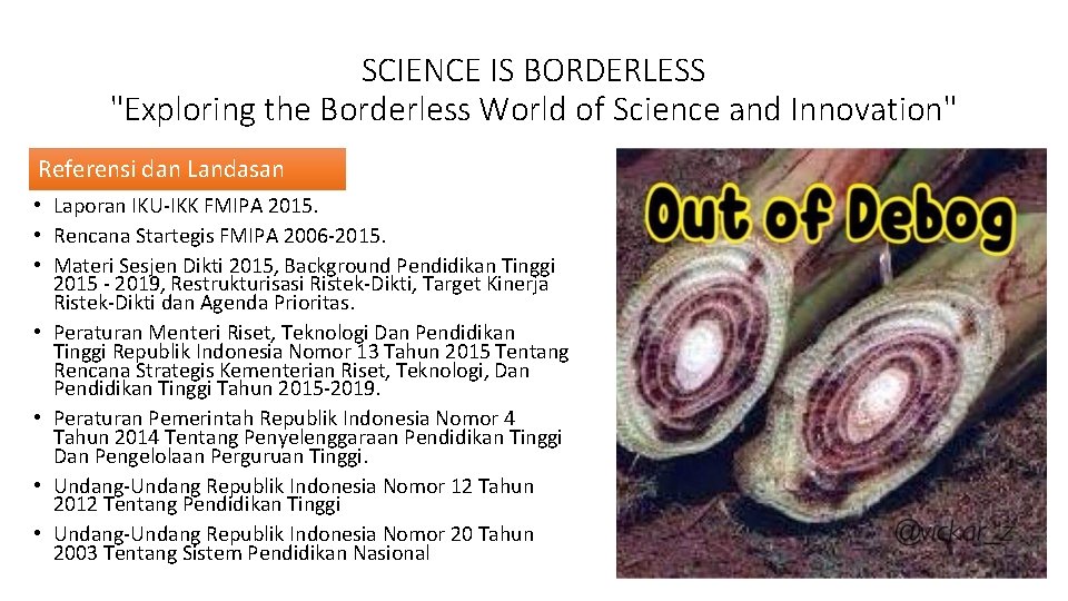 SCIENCE IS BORDERLESS "Exploring the Borderless World of Science and Innovation" Referensi dan Landasan