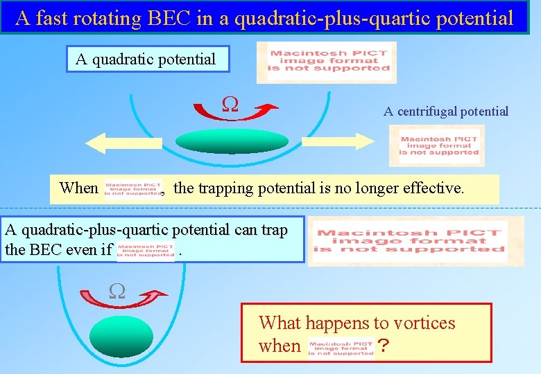 A fast rotating BEC in a quadratic-plus-quartic potential A quadratic potential W When A A fast rotating BEC in a quadratic-plus-quartic potential A quadratic potential W When A