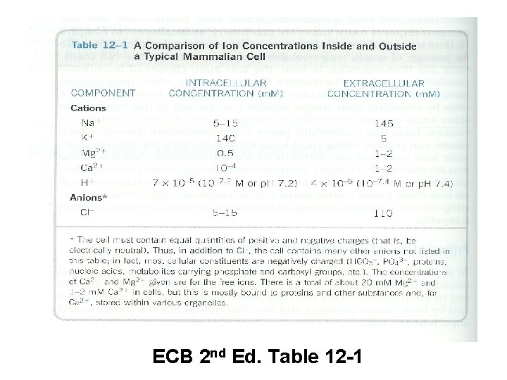 ECB 2 nd Ed. Table 12 -1 