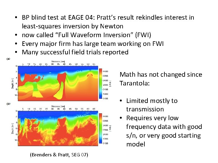  • BP blind test at EAGE 04: Pratt’s result rekindles interest in least-squares