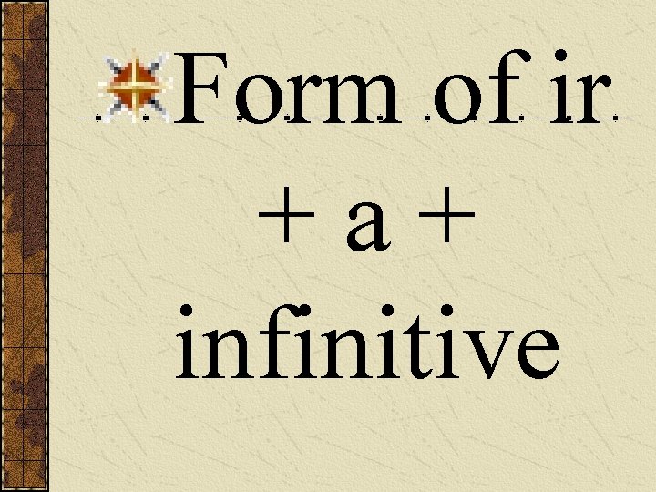 Form of ir +a+ infinitive 