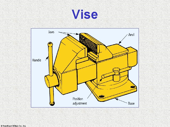 Vise © Goodheart-Willcox Co. , Inc. 