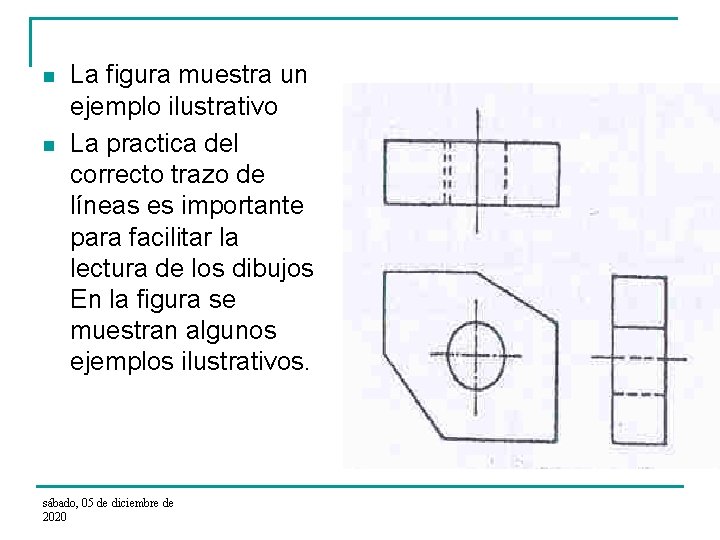 n n La figura muestra un ejemplo ilustrativo La practica del correcto trazo de