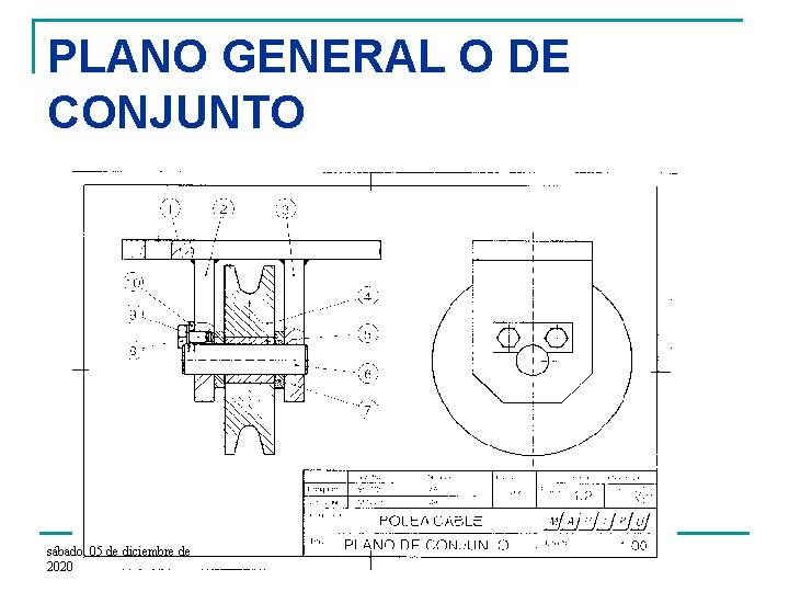 PLANO GENERAL O DE CONJUNTO sábado, 05 de diciembre de 2020 