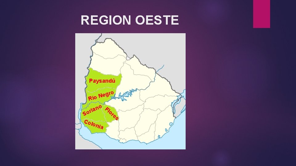 REGION OESTE Paysandú gro Ne o i R no Flo re s a ori