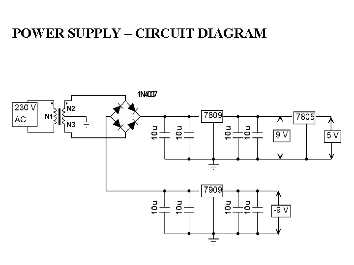 POWER SUPPLY – CIRCUIT DIAGRAM POWER SUPPLY – CIRCUIT DIAGRAM