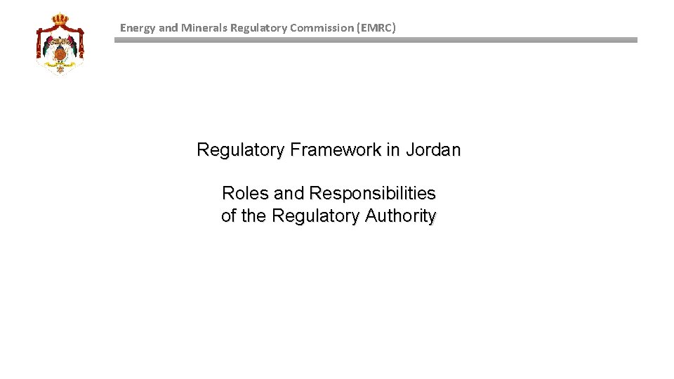 Energy And Minerals Regulatory Commission Emrc Energy And