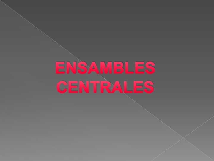 ENSAMBLES CENTRALES 