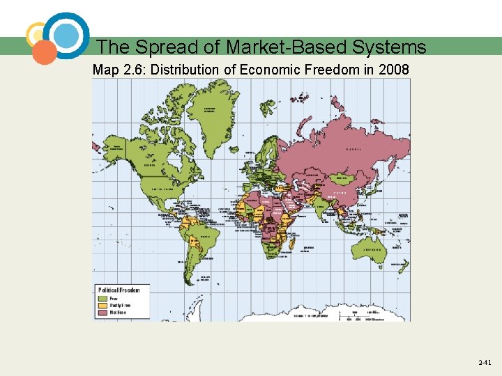 The Spread of Market-Based Systems Map 2. 6: Distribution of Economic Freedom in 2008