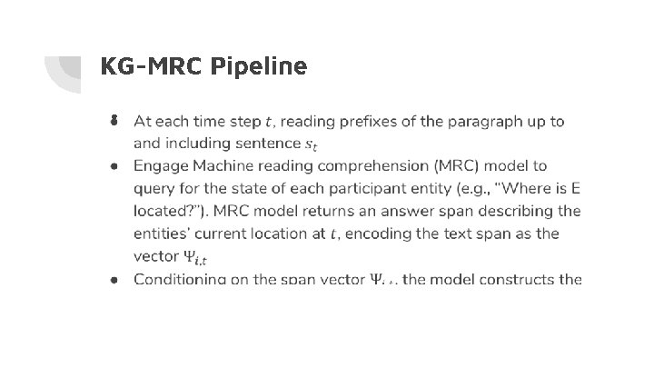 KG-MRC Pipeline ●  KG-MRC Pipeline ●