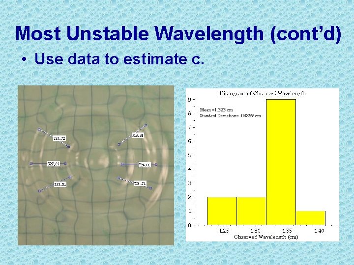 Most Unstable Wavelength (cont’d) • Use data to estimate c. 