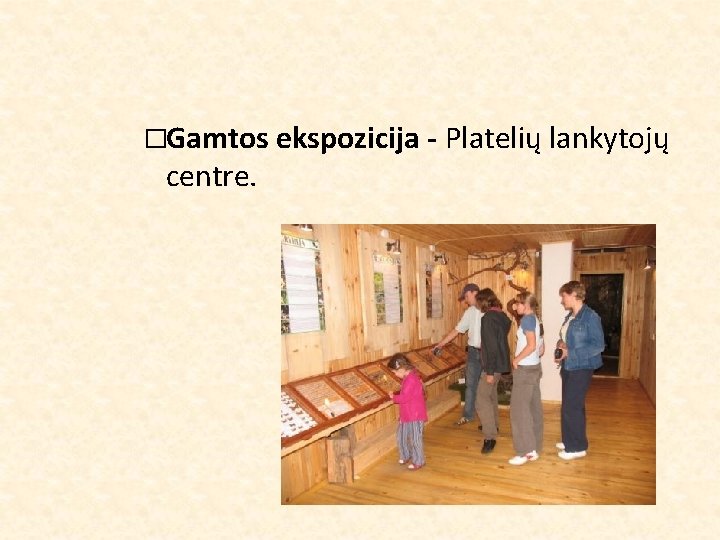 �Gamtos ekspozicija - Platelių lankytojų centre. 