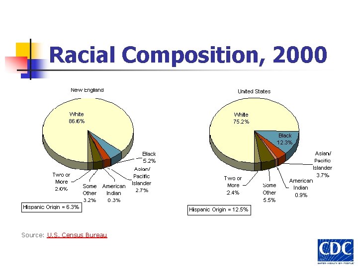 Racial Composition, 2000 Source: U. S. Census Bureau 