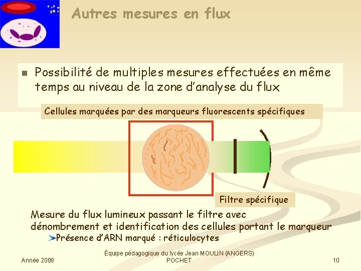 Autres mesures en flux n Possibilité de multiples mesures effectuées en même temps au