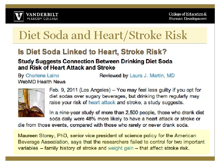 Diet Soda and Heart/Stroke Risk Diet Soda and Heart/Stroke Risk