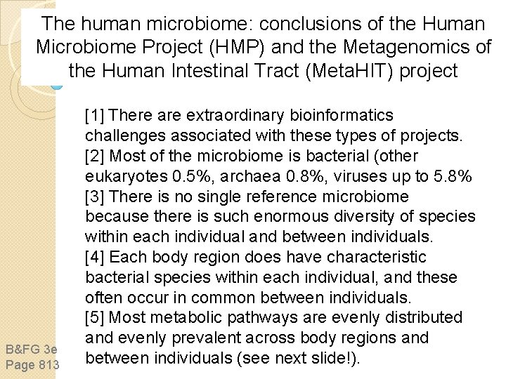 The human microbiome: conclusions of the Human Microbiome Project (HMP) and the Metagenomics of