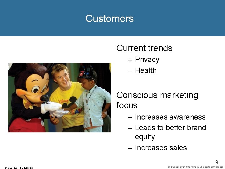Customers Current trends – Privacy – Health Conscious marketing focus – Increases awareness –