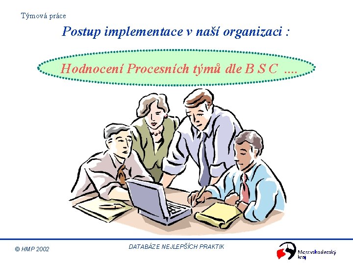 Týmová práce Postup implementace v naší organizaci : Hodnocení Procesních týmů dle B S