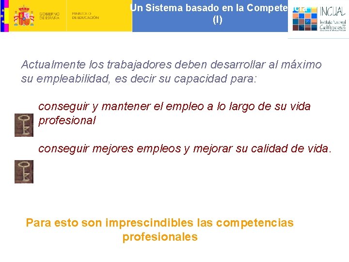 Un Sistema basado en la Competencia (I) Actualmente los trabajadores deben desarrollar al máximo