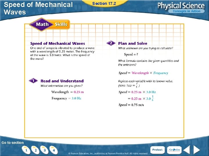 Speed of Mechanical Waves Go to section Section 17. 2 