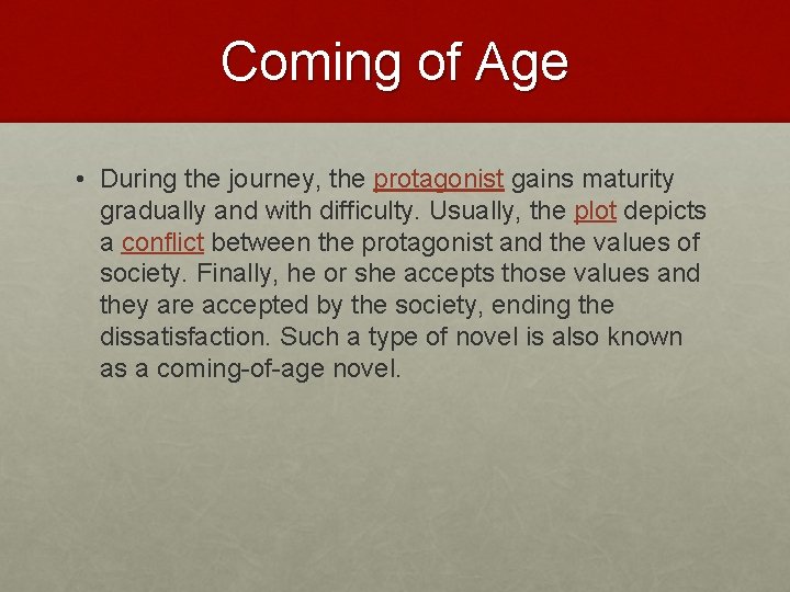 Bildungsroman and Great Expectations Definition Bildungsroman is a