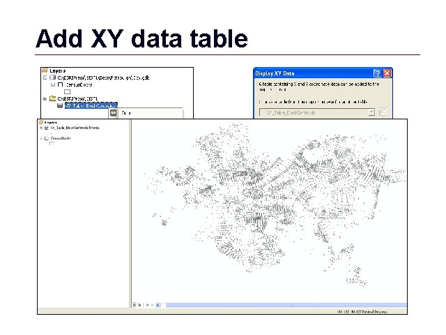 Add XY data table GIS 64 