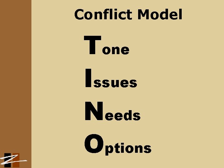 Conflict Model Tone Issues Needs Options 