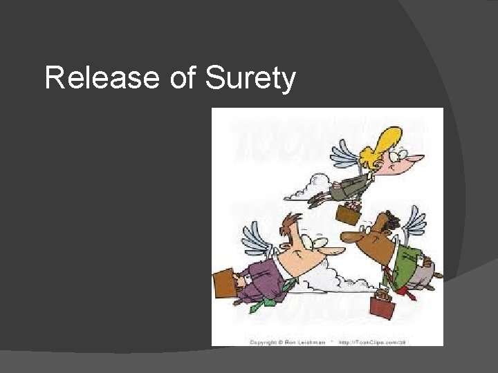 Release of Surety 