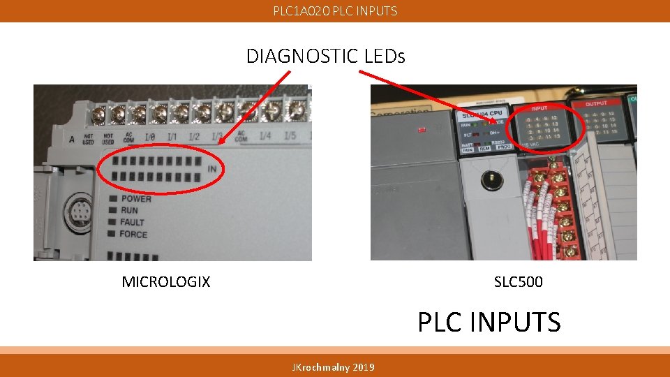 PLC 1 A 020 PLC INPUTS DIAGNOSTIC LEDs MICROLOGIX SLC 500 PLC INPUTS JKrochmalny