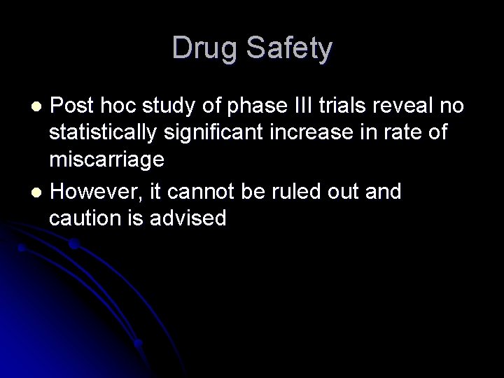 Drug Safety Post hoc study of phase III trials reveal no statistically significant increase