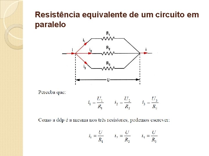 Resistência equivalente de um circuito em paralelo 