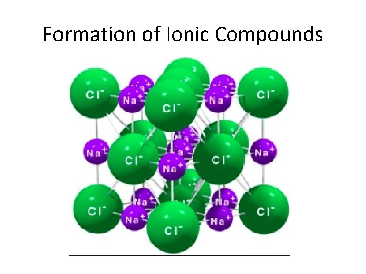 Formation of Ionic Compounds 