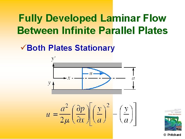 Fully Developed Laminar Flow Between Infinite Parallel Plates Both Plates Stationary © Pritchard 