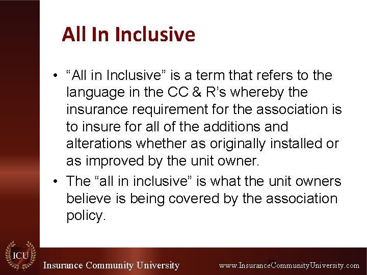 All In Inclusive • “All in Inclusive” is a term that refers to the